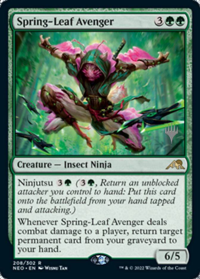 Spring-Leaf Avenger (Promo Pack) [Kamigawa: Neon Dynasty Promos] | Arkham Games and Comics