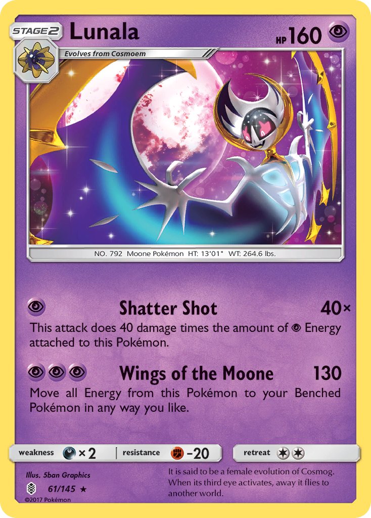 Lunala (61/145) (Theme Deck Exclusive) [Sun & Moon: Guardians Rising] | Arkham Games and Comics