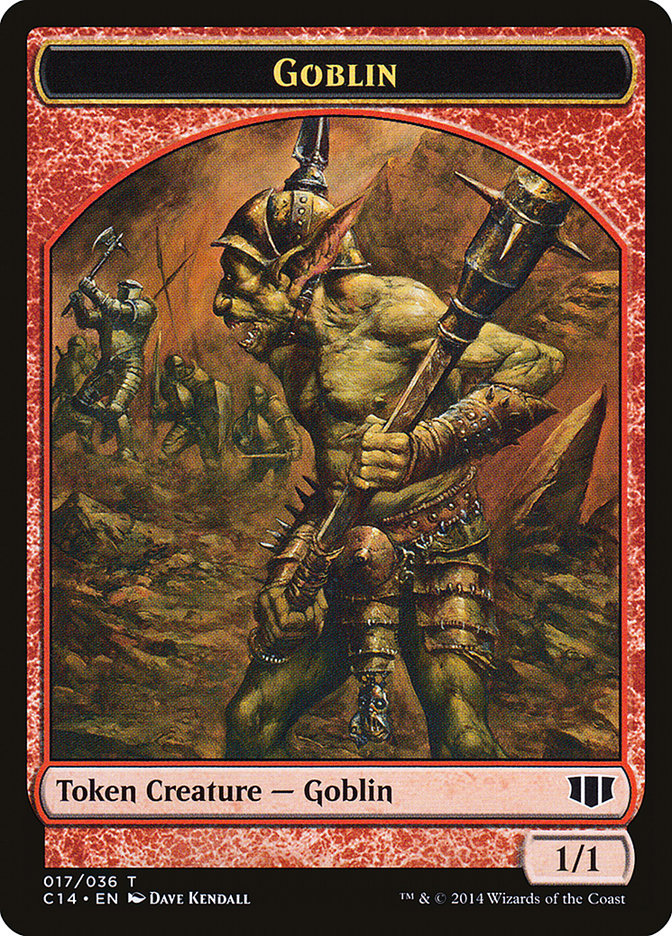 Goblin // Goat Double-sided Token [Commander 2014 Tokens] | Arkham Games and Comics