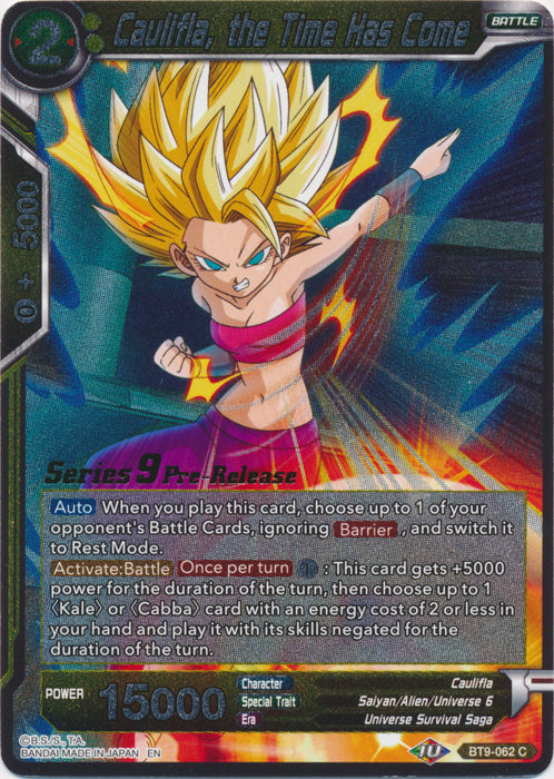 Caulifla, the Time Has Come (BT9-062) [Universal Onslaught Prerelease Promos] | Arkham Games and Comics