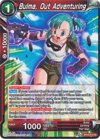 Bulma, Out Adventuring (BT10-012) [Rise of the Unison Warrior 2nd Edition] | Arkham Games and Comics