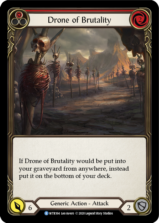 Drone of Brutality (Red) [U-WTR164] (Welcome to Rathe Unlimited)  Unlimited Rainbow Foil | Arkham Games and Comics