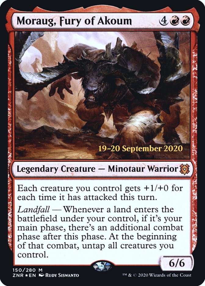 Moraug, Fury of Akoum  [Zendikar Rising Prerelease Promos] | Arkham Games and Comics