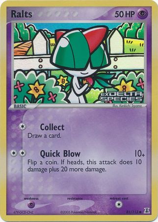 Ralts (81/113) (Stamped) [EX: Delta Species] | Arkham Games and Comics