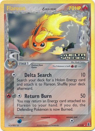 Flareon (5/113) (Delta Species) (Stamped) [EX: Delta Species] | Arkham Games and Comics