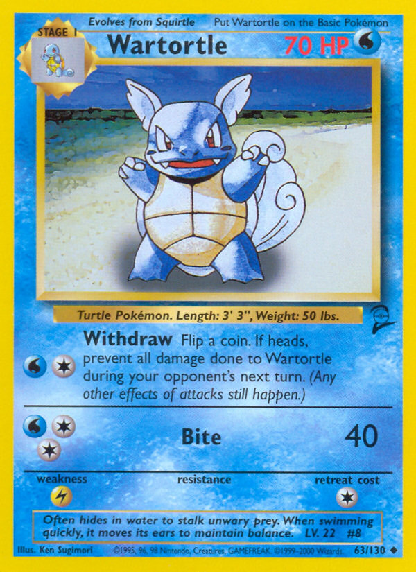 Wartortle (63/130) [Base Set 2] | Arkham Games and Comics