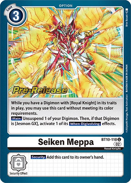 Seiken Meppa [BT10-110] [Xros Encounter Pre-Release Cards] | Arkham Games and Comics