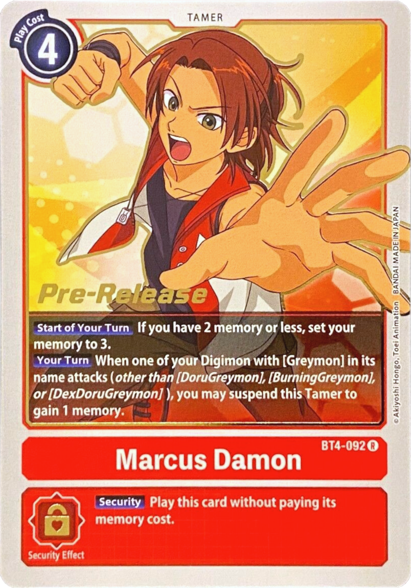 Marcus Damon [BT4-092] [Great Legend Pre-Release Promos] | Arkham Games and Comics