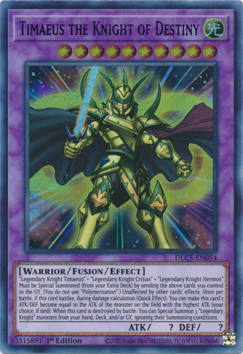 Timaeus the Knight of Destiny (Blue) [DLCS-EN054] Ultra Rare | Arkham Games and Comics