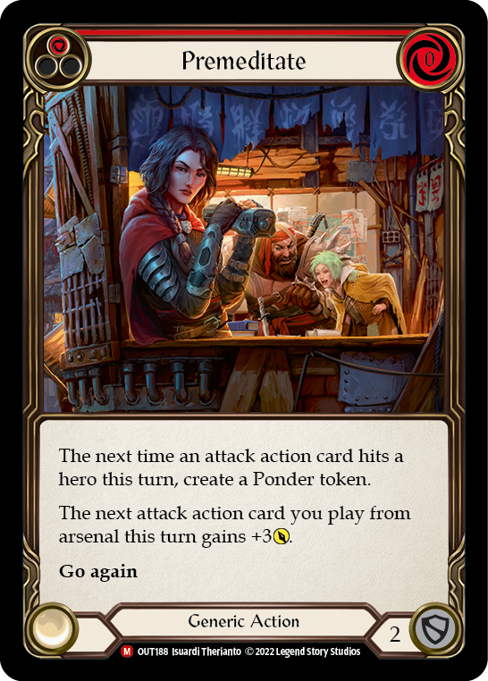 Premeditate [OUT188] (Outsiders)  Rainbow Foil | Arkham Games and Comics