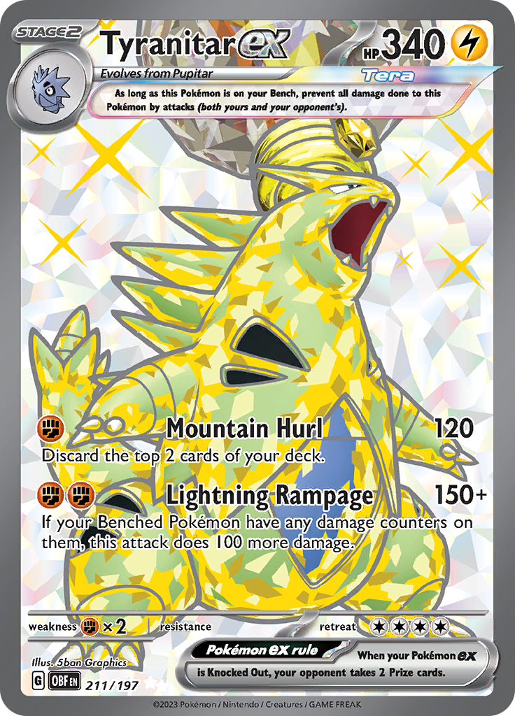 Tyranitar ex (211/197) [Scarlet & Violet: Obsidian Flames] | Arkham Games and Comics