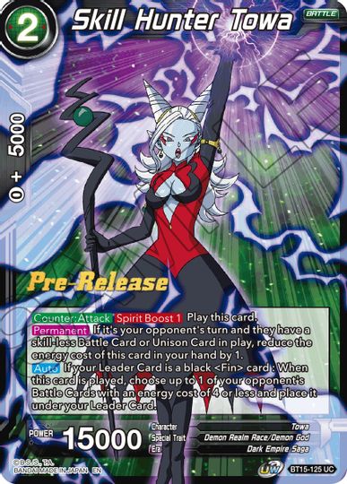 Skill Hunter Towa (BT15-125) [Saiyan Showdown Prerelease Promos] | Arkham Games and Comics