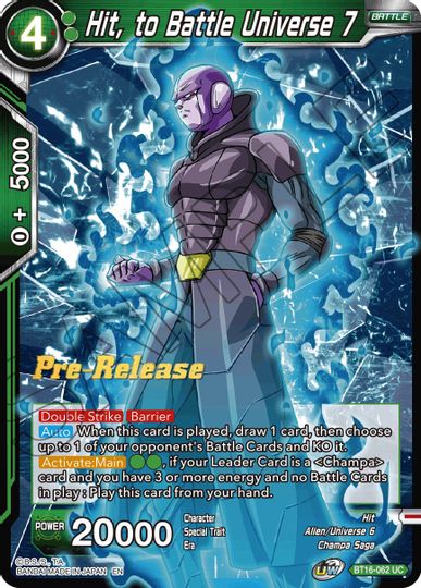 Hit, to Battle Universe 7 (BT16-062) [Realm of the Gods Prerelease Promos] | Arkham Games and Comics