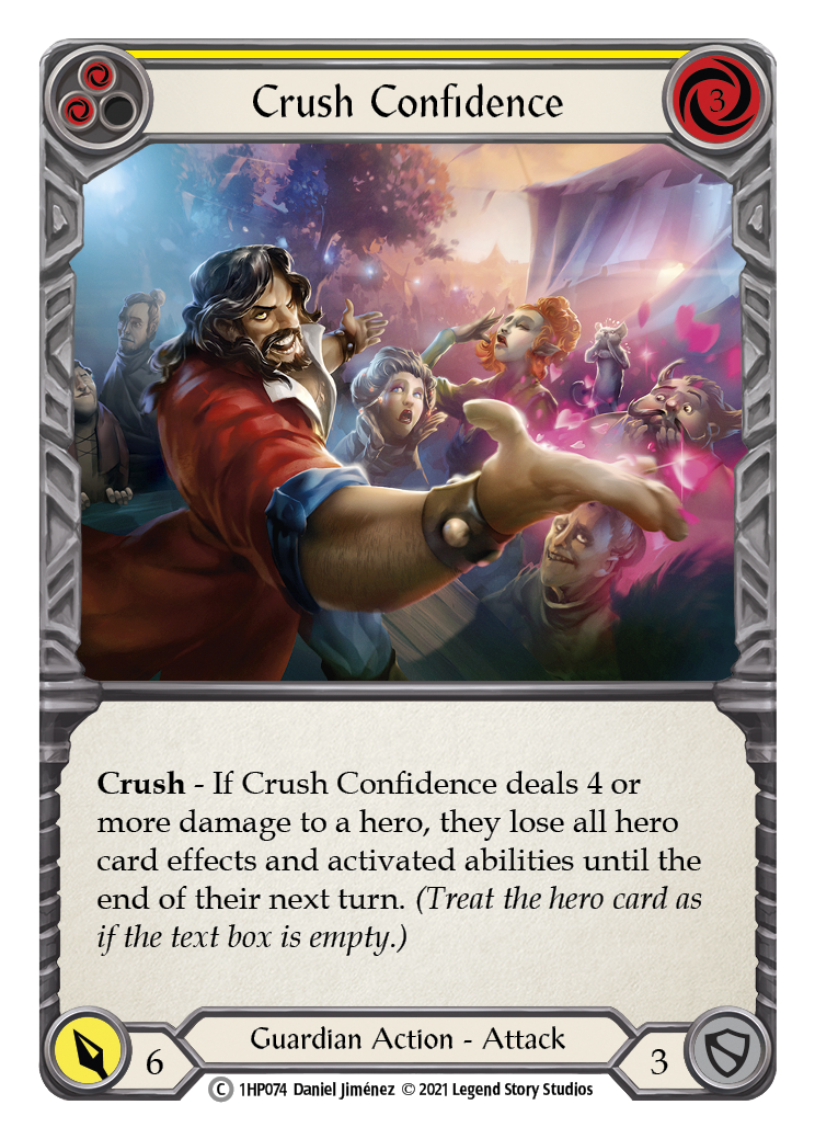 Crush Confidence (Yellow) [1HP074] (History Pack 1) | Arkham Games and Comics