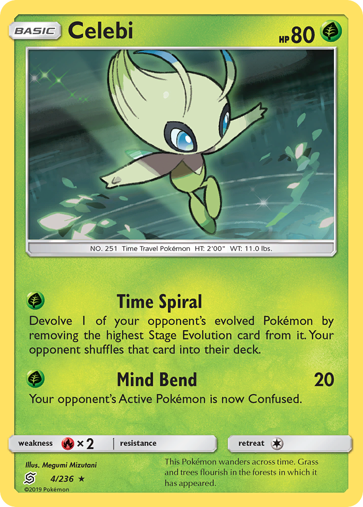 Celebi (4/236) [Sun & Moon: Unified Minds] | Arkham Games and Comics