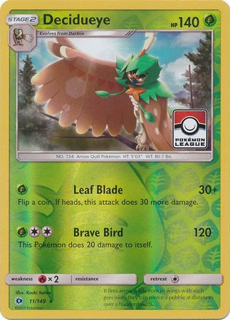 Decidueye (11/149) (League Promo) [Sun & Moon: Base Set] | Arkham Games and Comics