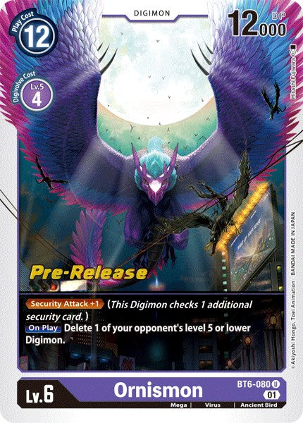 Ornismon [BT6-080] [Double Diamond Pre-Release Cards] | Arkham Games and Comics