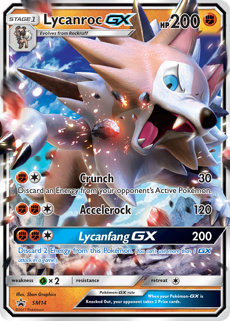 Lycanroc GX (SM14) [Sun & Moon: Black Star Promos] | Arkham Games and Comics