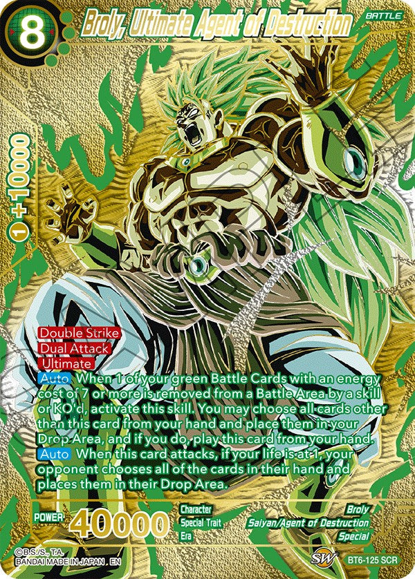 Broly, Ultimate Agent of Destruction (Premium Edition) (BT6-125) [5th Anniversary Set] | Arkham Games and Comics