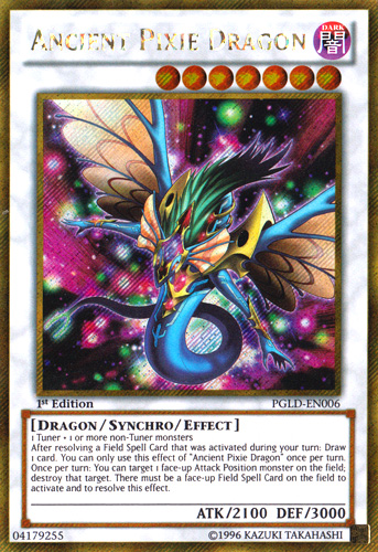 Ancient Pixie Dragon [PGLD-EN006] Gold Secret Rare | Arkham Games and Comics