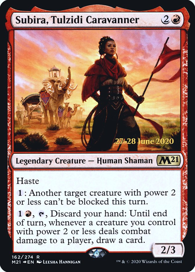 Subira, Tulzidi Caravanner  [Core Set 2021 Prerelease Promos] | Arkham Games and Comics