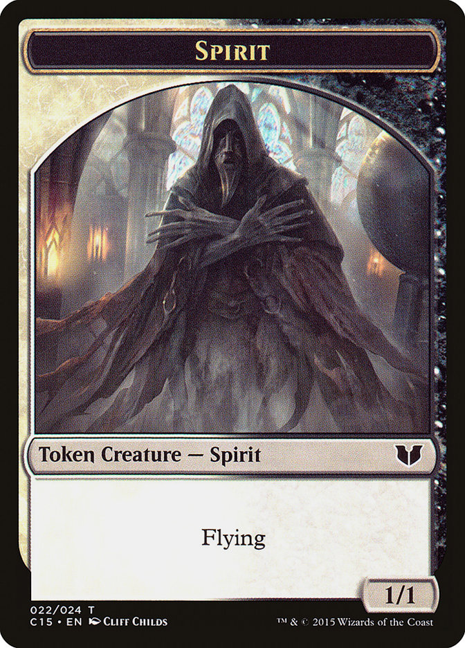 Spirit (022) // Angel Double-Sided Token [Commander 2015 Tokens] | Arkham Games and Comics