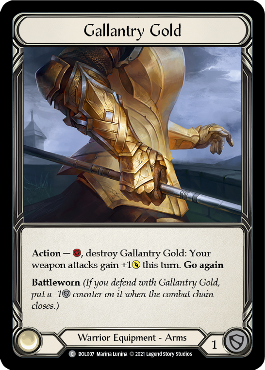 Gallantry Gold [BOL007] (Monarch Boltyn Blitz Deck) | Arkham Games and Comics