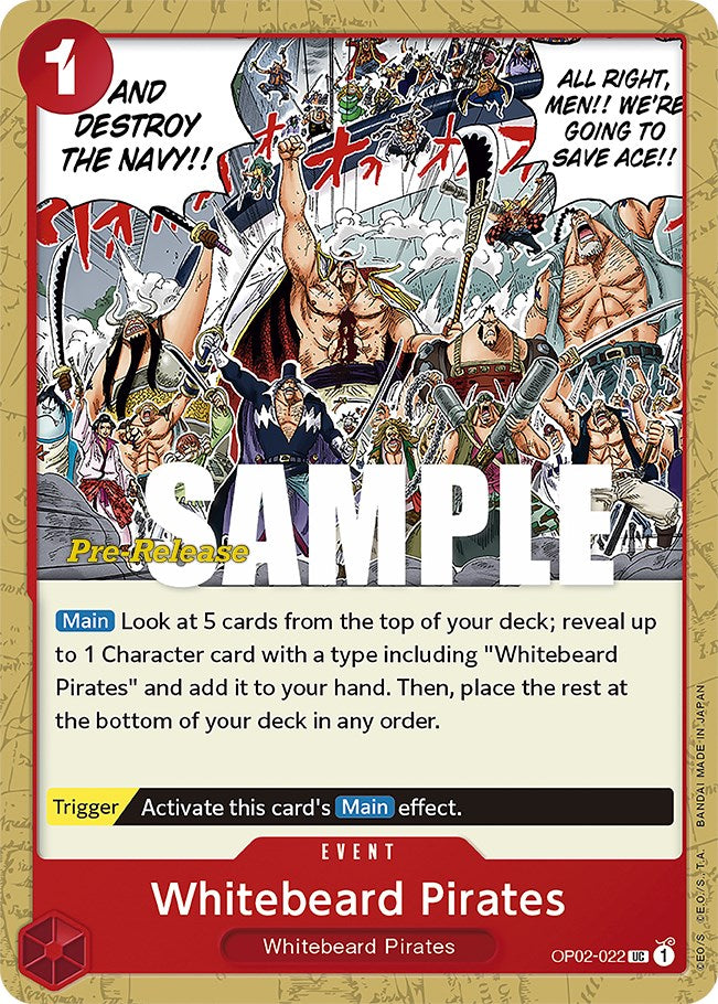 Whitebeard Pirates [Paramount War Pre-Release Cards] | Arkham Games and Comics