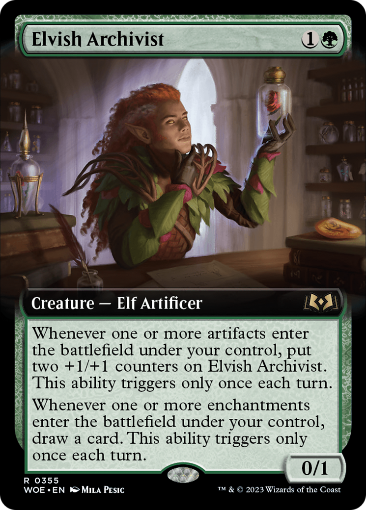 Elvish Archivist (Extended Art) [Wilds of Eldraine] | Arkham Games and Comics