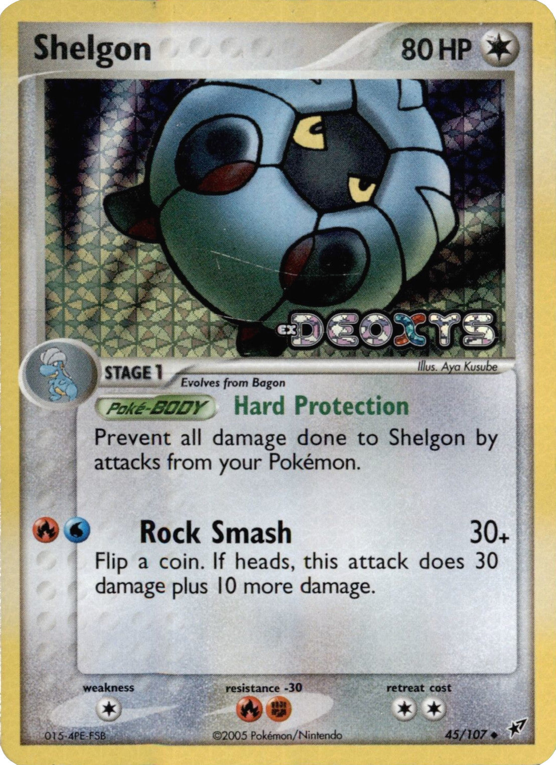 Shelgon (45/107) (Stamped) [EX: Deoxys] | Arkham Games and Comics