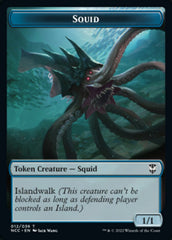 Squid // Treasure (013) Double-sided Token [Streets of New Capenna Commander Tokens] | Arkham Games and Comics