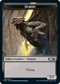 Demon // Zombie Double-sided Token [Core Set 2021 Tokens] | Arkham Games and Comics