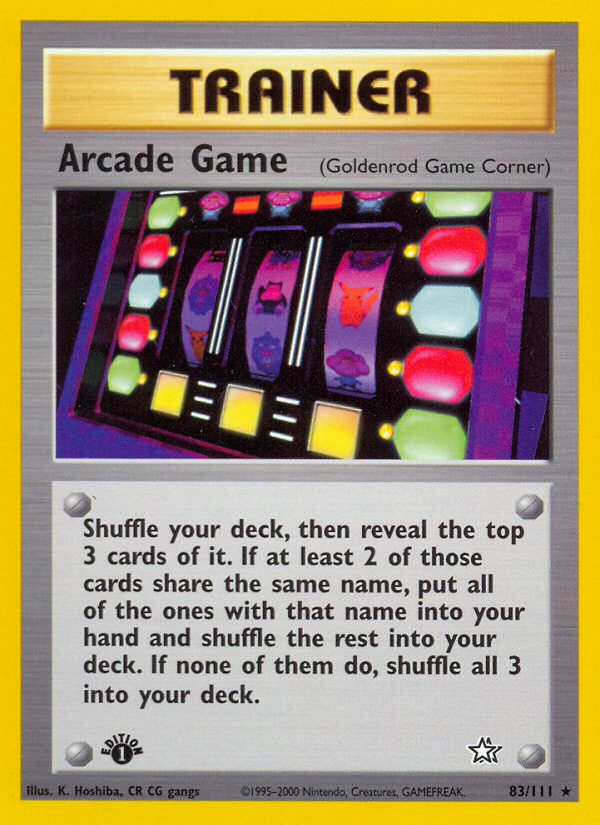 Arcade Game (83/111) [Neo Genesis 1st Edition] | Arkham Games and Comics