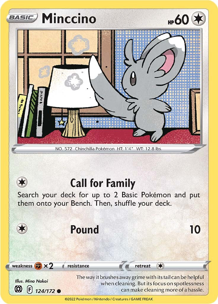 Minccino (124/172) [Sword & Shield: Brilliant Stars] | Arkham Games and Comics