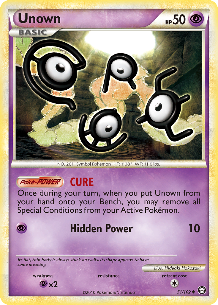 Unown (51/102) [HeartGold & SoulSilver: Triumphant] | Arkham Games and Comics