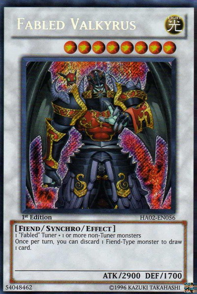 Fabled Valkyrus [HA02-EN056] Secret Rare | Arkham Games and Comics