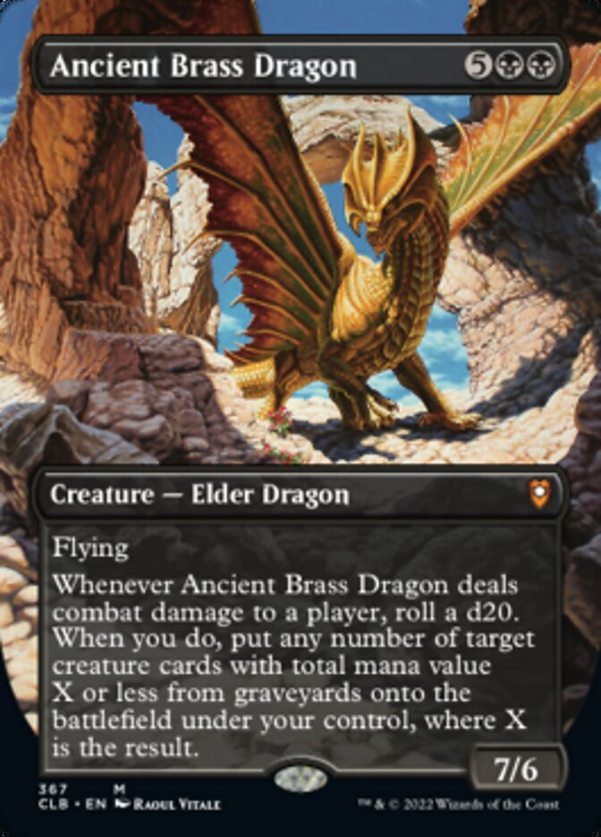 Ancient Brass Dragon (Borderless Alternate Art) [Commander Legends: Battle for Baldur's Gate] | Arkham Games and Comics