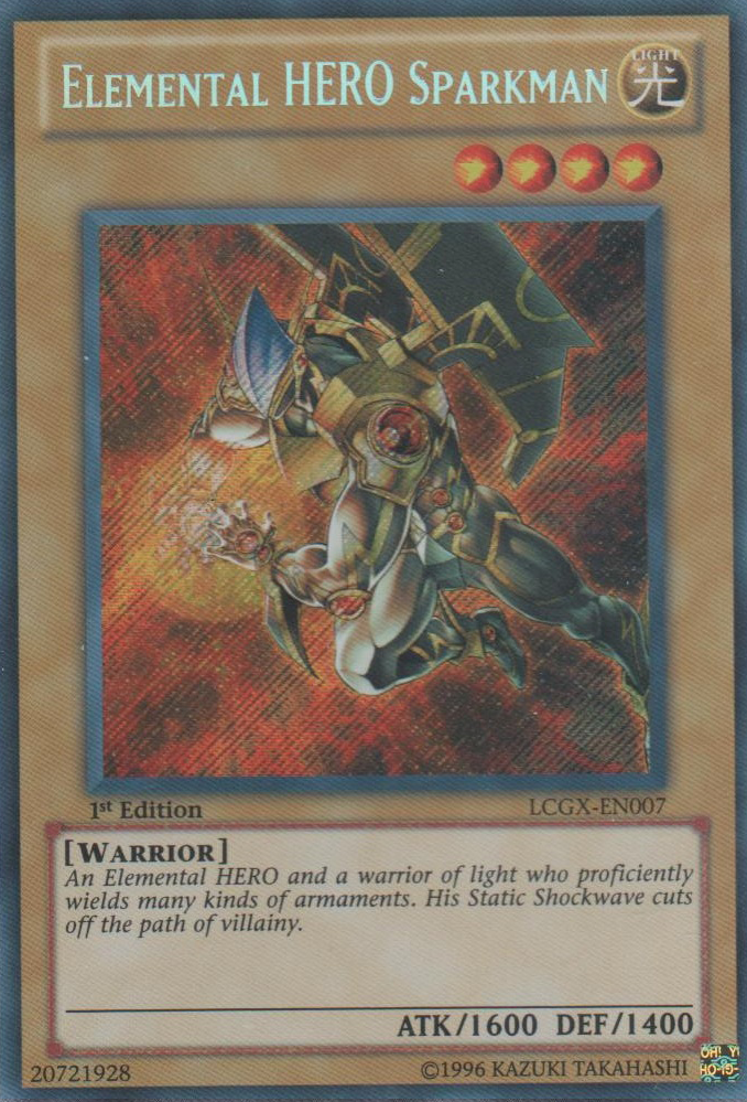 Elemental HERO Sparkman (Alternate Art) [LCGX-EN007] Secret Rare | Arkham Games and Comics