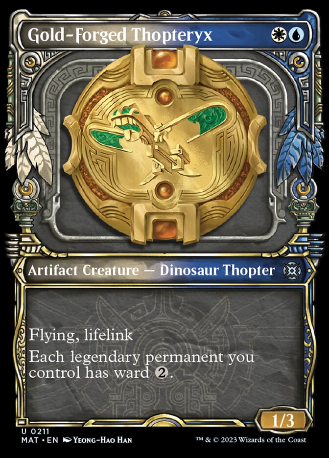 Gold-Forged Thopteryx (Showcase Halo Foil) [March of the Machine: The Aftermath] | Arkham Games and Comics