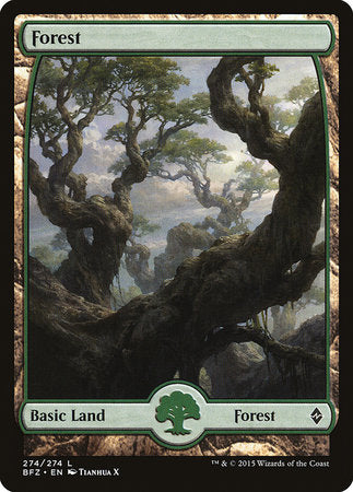 Forest (274) - Full Art [Battle for Zendikar] | Arkham Games and Comics