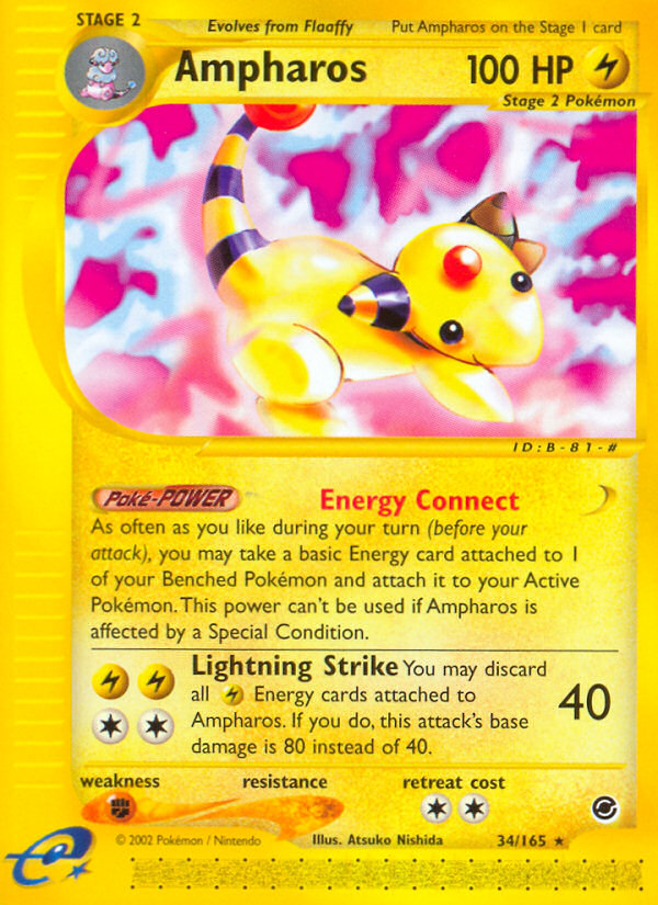 Ampharos (34/165) [Expedition: Base Set] | Arkham Games and Comics