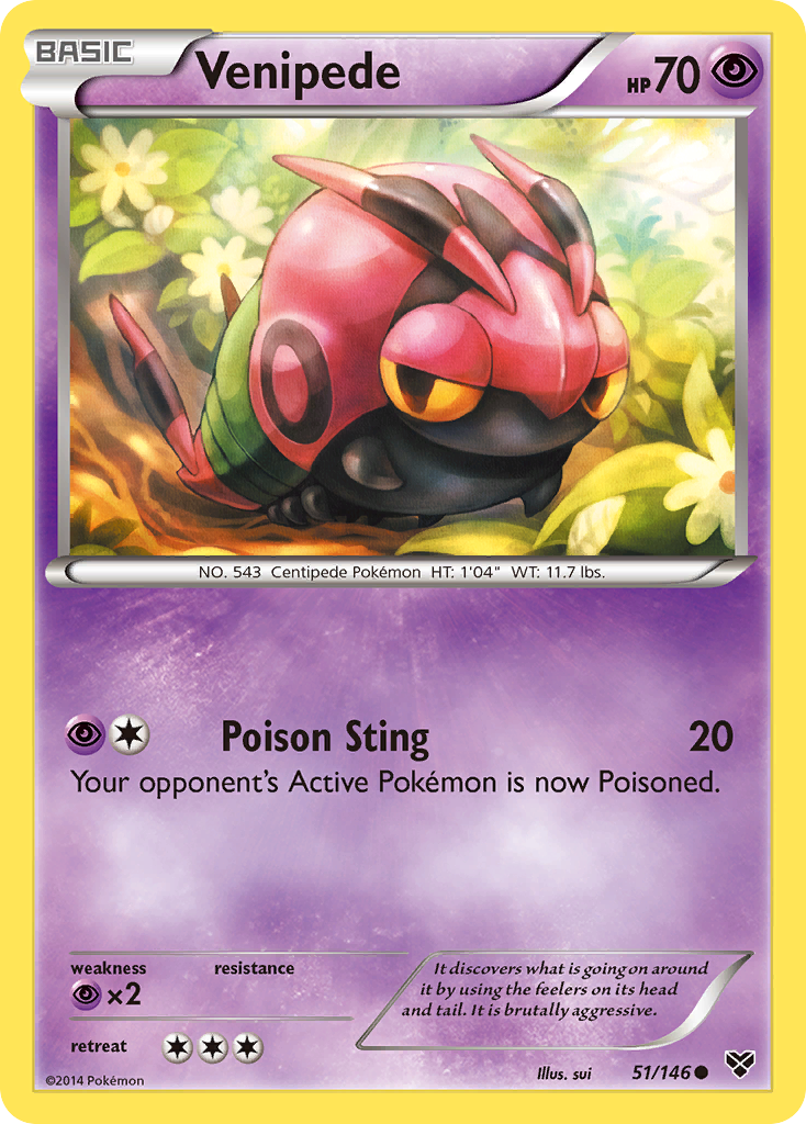 Venipede (51/146) [XY: Base Set] | Arkham Games and Comics