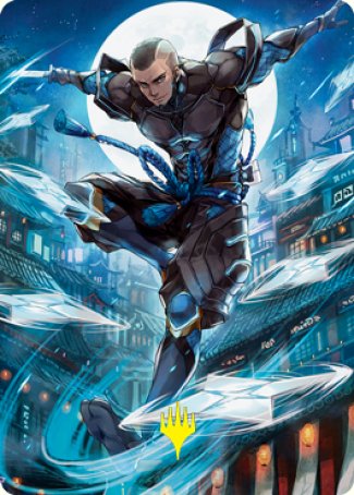 Kaito Shizuki 1 Art Card (Gold-Stamped Signature) [Kamigawa: Neon Dynasty Art Series] | Arkham Games and Comics