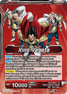 King Vegeta // King Vegeta, Head of the Saiyan Rebellion (Common) [BT13-002] | Arkham Games and Comics