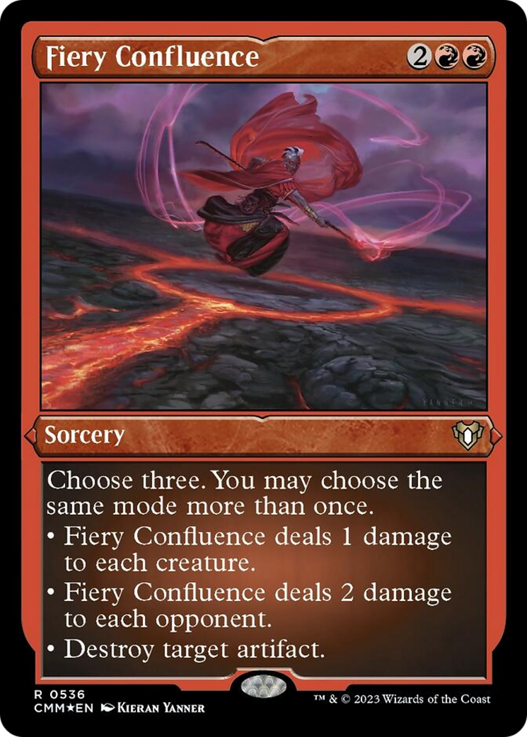 Fiery Confluence (Foil Etched) [Commander Masters] | Arkham Games and Comics