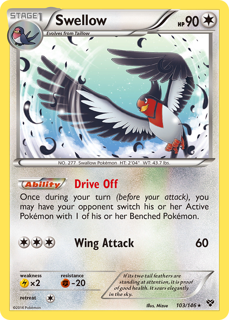 Swellow (103/146) [XY: Base Set] | Arkham Games and Comics