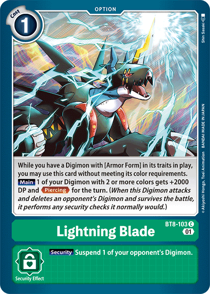 Lightning Blade [BT8-103] [New Awakening] | Arkham Games and Comics