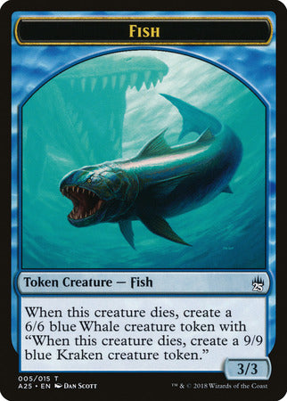 Fish // Kraken Double-sided Token [Masters 25 Tokens] | Arkham Games and Comics