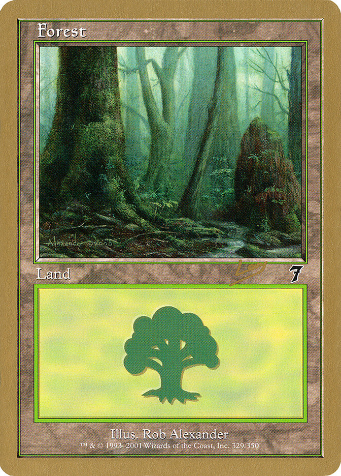 Forest (rl329) (Raphael Levy) [World Championship Decks 2002] | Arkham Games and Comics