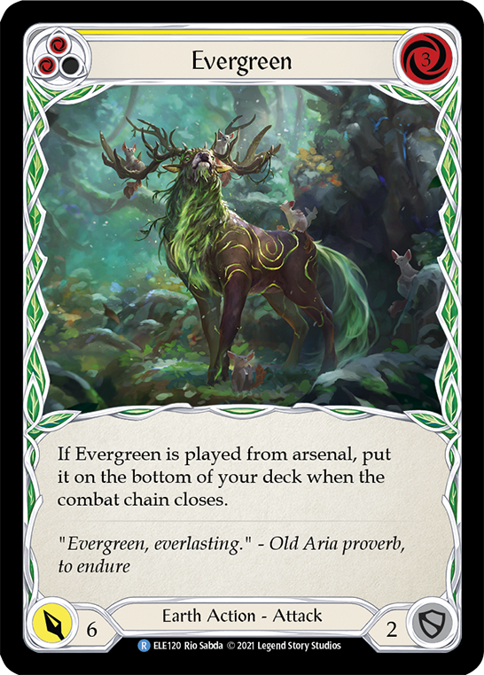 Evergreen (Yellow) [ELE120] (Tales of Aria)  1st Edition Rainbow Foil | Arkham Games and Comics